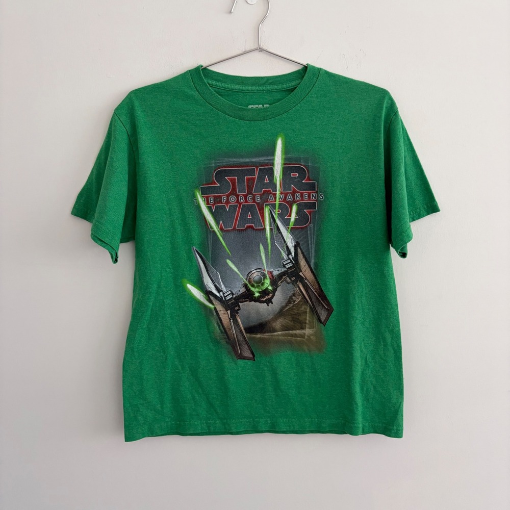 Star Wars The Force Awakens TIE Fighter Graphic T-Shirt Green 2X